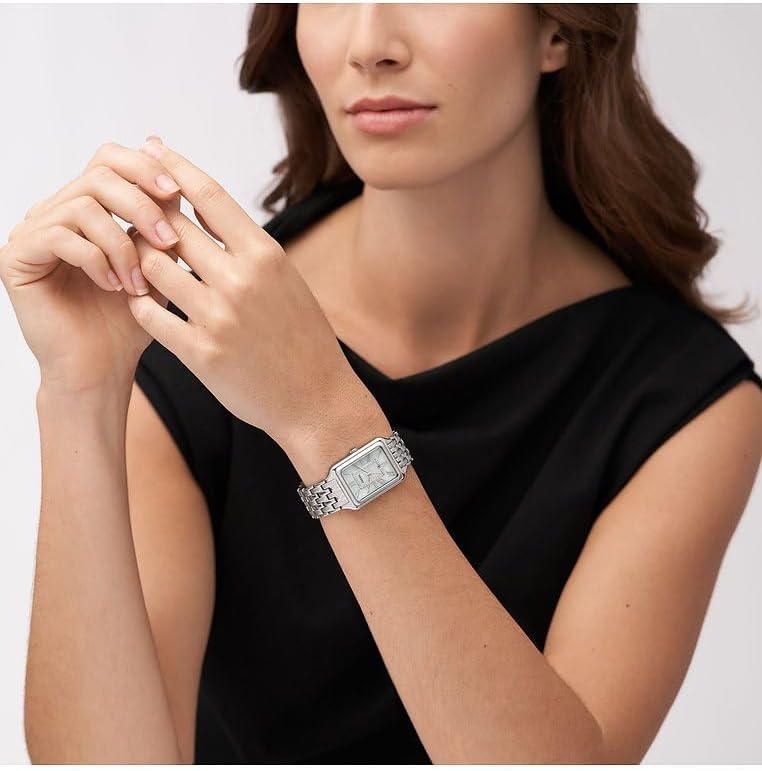 Fossil Reloj Raquel para Mujer, Movimiento de Cuarzo de Tres Agujas con Correa de Acero Inoxidable