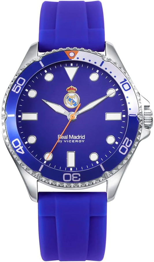Viceroy Reloj de Hombre Oficial del Real Madrid Ref. 41159-37 – Estilo Deportivo y Elegante con Caja de Acero y Correa de Silicona Azul