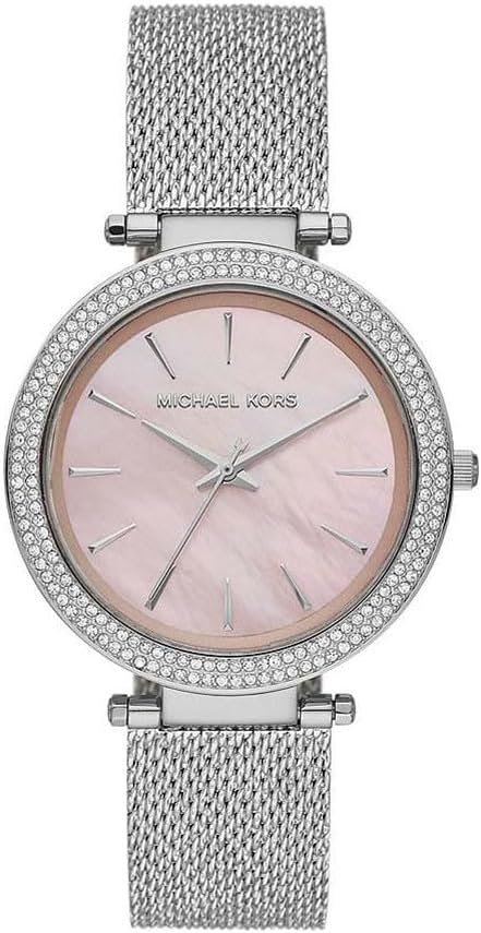 Michael Kors Reloj Darci para Mujer, Movimiento de Cuarzo de Tres Agujas en Tono Plateado con Correa de Acero Inoxidable