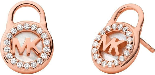 Michael Kors - Pendientes Premium Tono Oro Rosa Acero Inoxidable Para Mujer MKC1558AH791