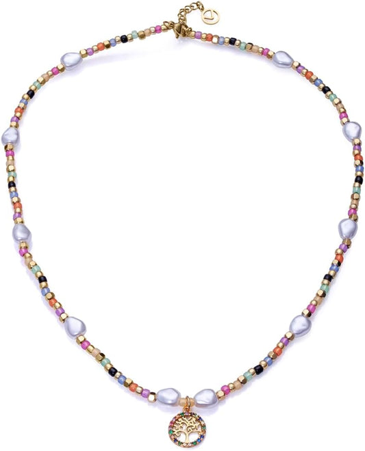 Viceroy - Collar Acero con Cuentas de Cristal y Perlas Sintéticas - 14091C01019
