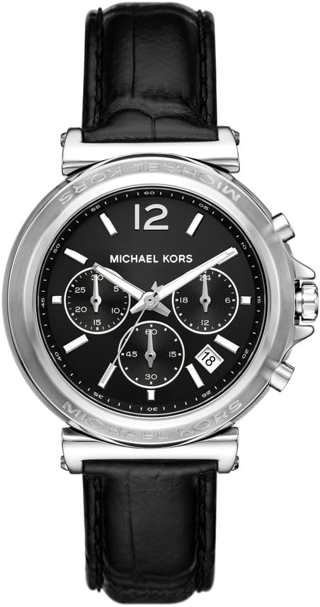 Michael Kors Reloj Maren para Mujer, Movimiento cronógrafo de Cuarzo con Correa de Acero o Piel