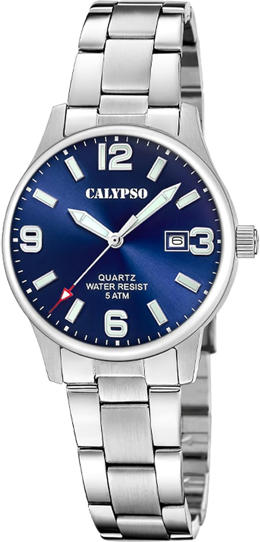 CALYPSO Reloj Mujer K5861/3 Basic Caja de Acero Inoxidable 316l Plateado