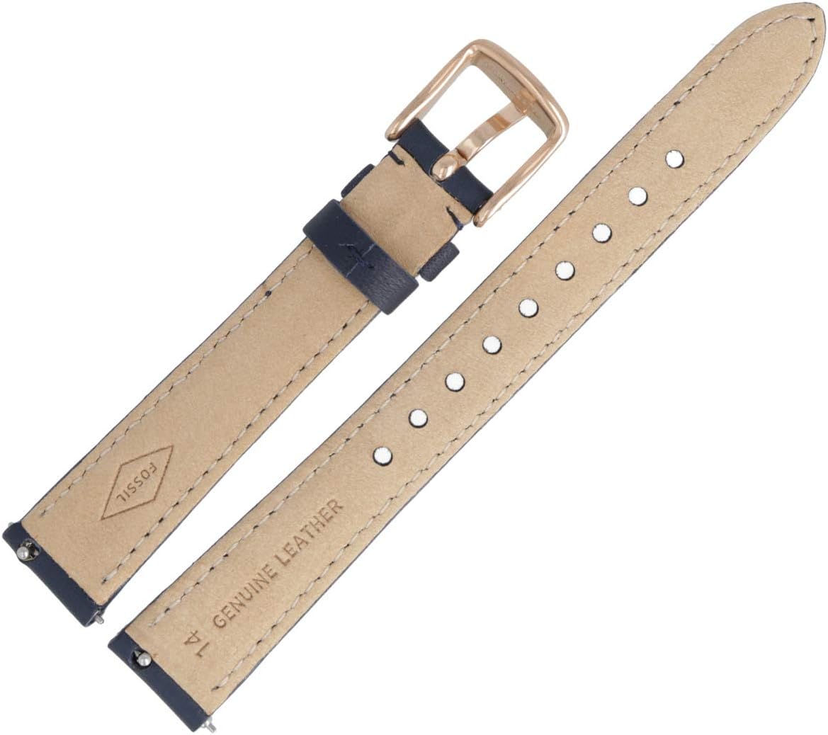 Fossil Correa de Reloj Pulsera 14mm Cuero Azul - ES-3843 | Lb-es3843