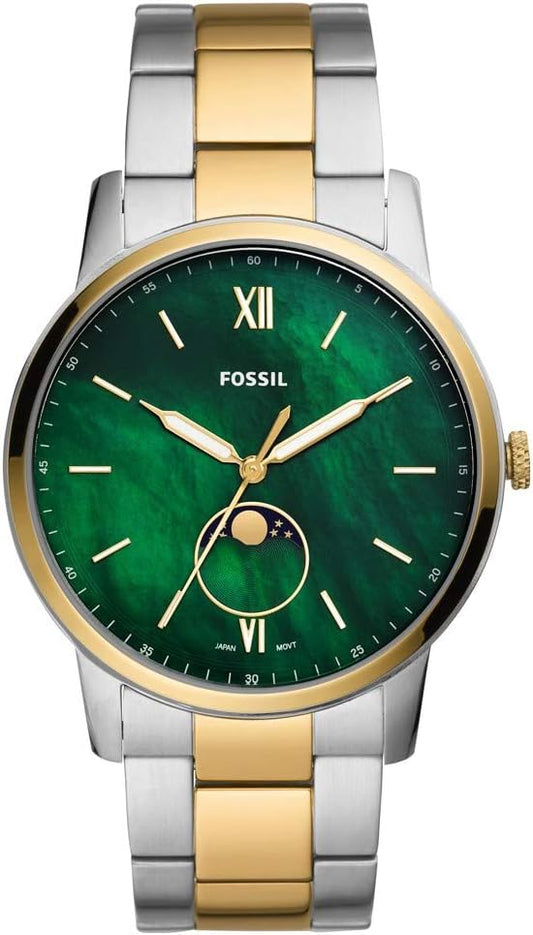 Fossil Reloj Analógico para Hombre de Cuarzo con Correa en Acero Inoxidable FS5572