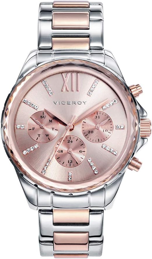 Viceroy 40930-73 - Reloj Cuarzo para Mujer, Correa de acero inoxidable, color Oro Rosa