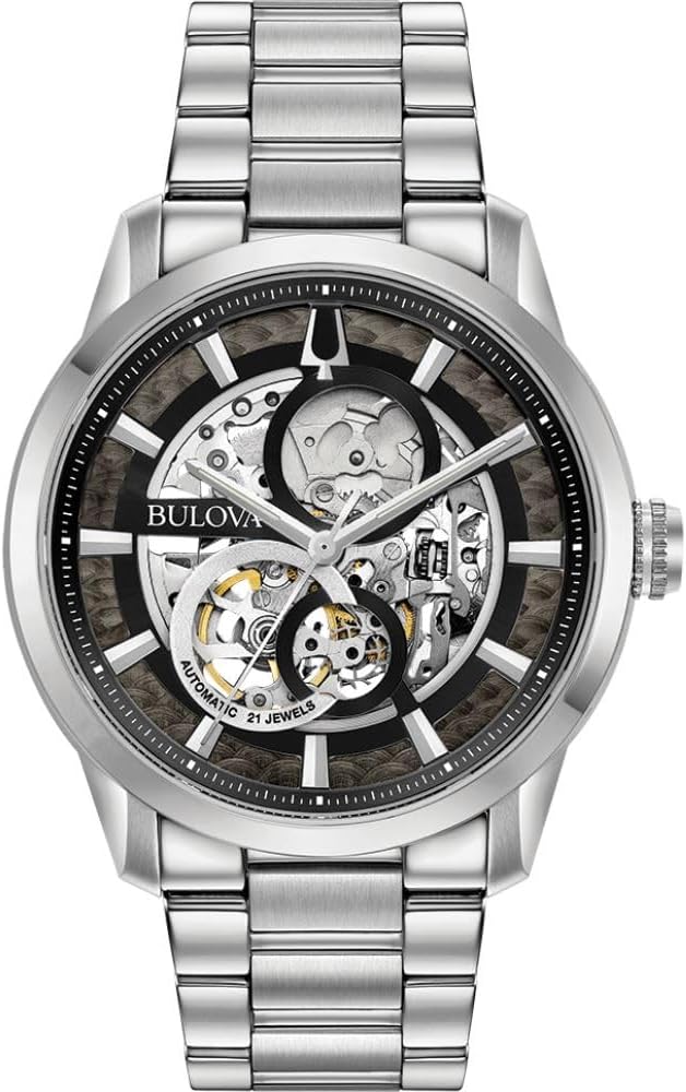 Bulova Reloj Analógico para Hombre de Automático con Correa en Acero Inoxidable 96A208