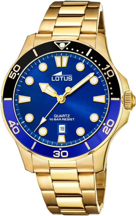 Lotus Reloj Analógico para Hombres de Cuarzo con Correa en Acero Inoxidable 18761/4
