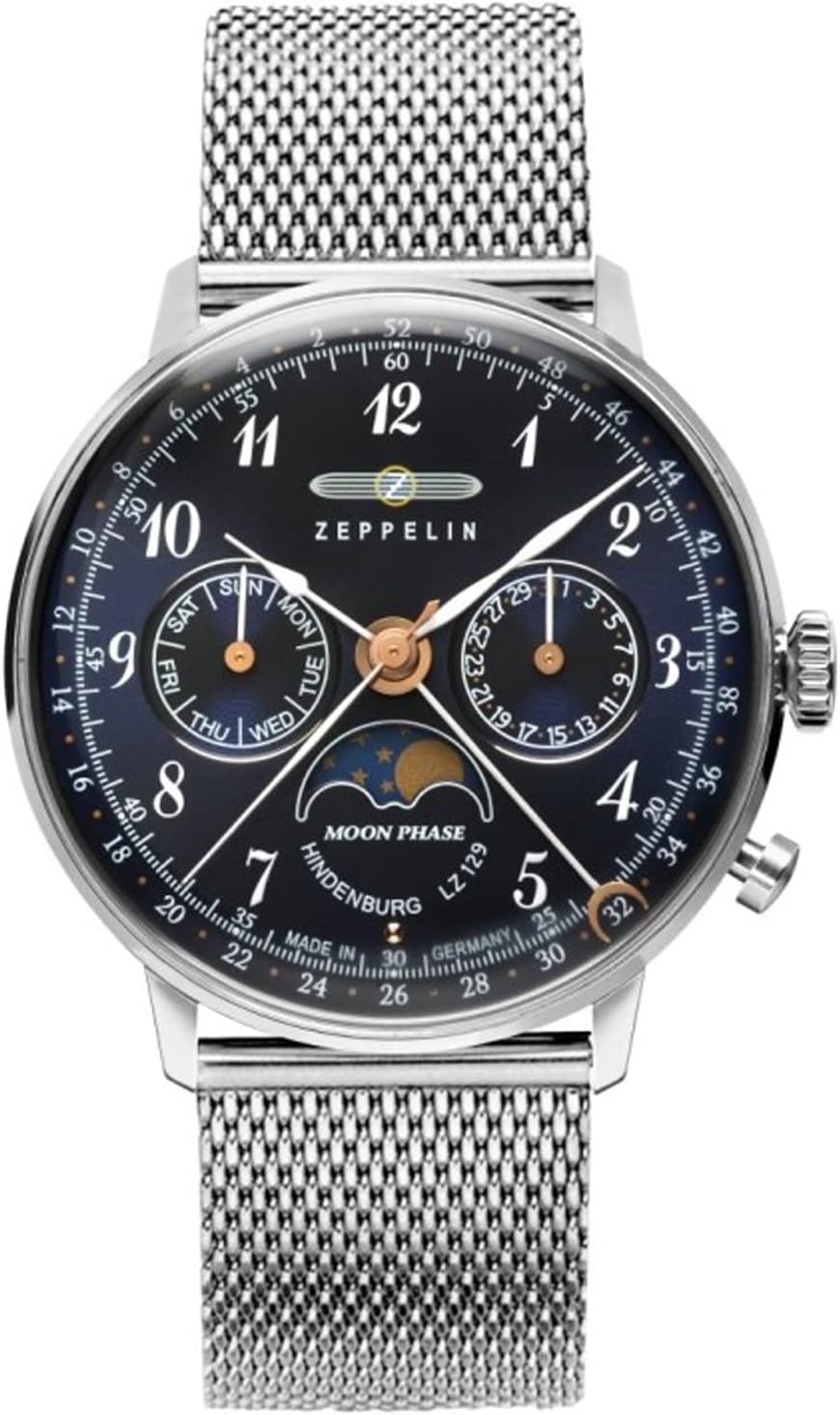 Zeppelin Casual Watch 7037M-3, azul, Bracelet
