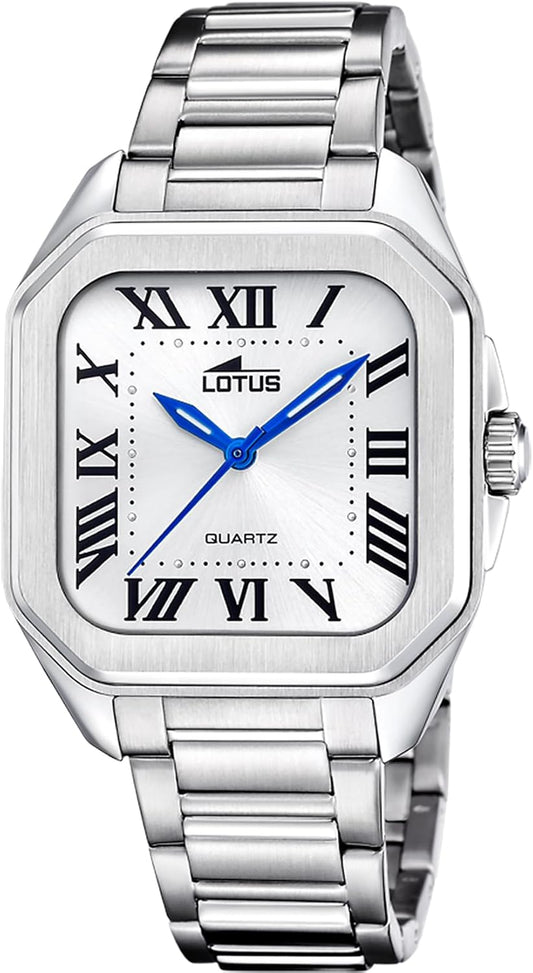 Lotus Reloj Mujer 18967/1 Square Series Caja de Acero Inoxidable 316l Plateado Correa de Acero Inoxidable 316l Plateado
