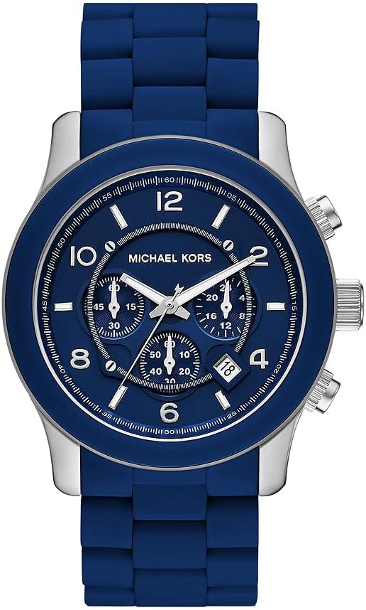 Michael Kors Reloj Runway para Hombre, Movimiento cronógrafo de Cuarzo con Correa de Acero Inoxidable