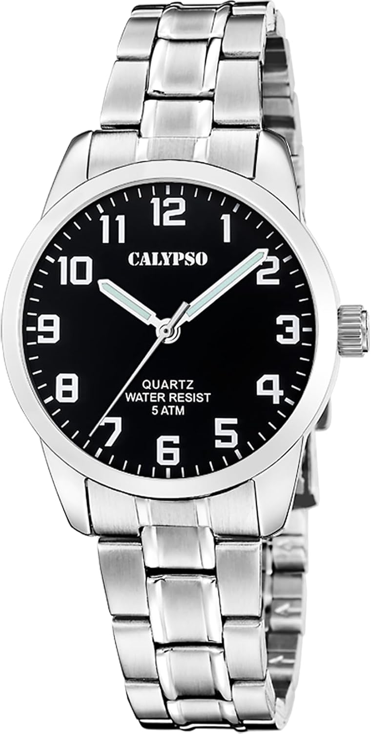 CALYPSO Reloj Mujer K5867/4 Basic Caja de Acero Inoxidable 316l Plateado Correa de Acero Inoxidable 316l Plateado