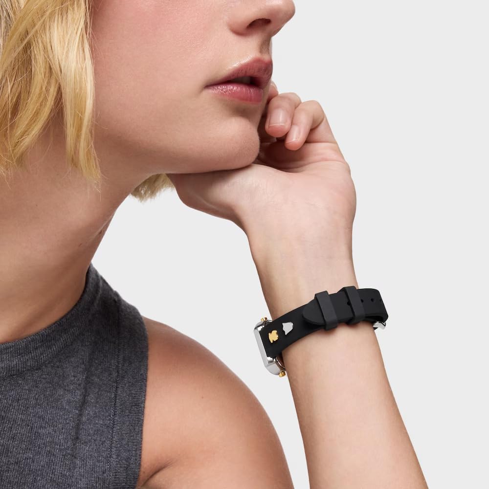 TOUS XPRESURSLF Digital Watch Silicone Strap with Case and Buckle Stainless Steel IPG