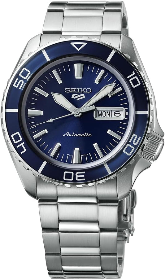 Seiko, Reloj analógico para hombre, plateado, Deportes