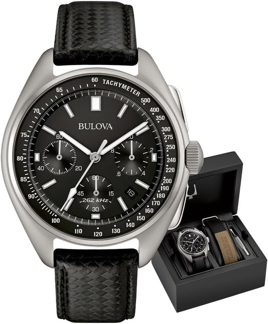 Bulova Luna – Reloj de Cuarzo para Hombre con cronógrafo para Hombre (Mecanismo de Cuarzo, Esfera Negra