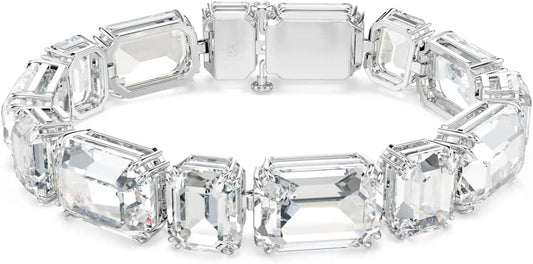 Swarovski Millenia Tennis Colección, Morado, Baño tono oro