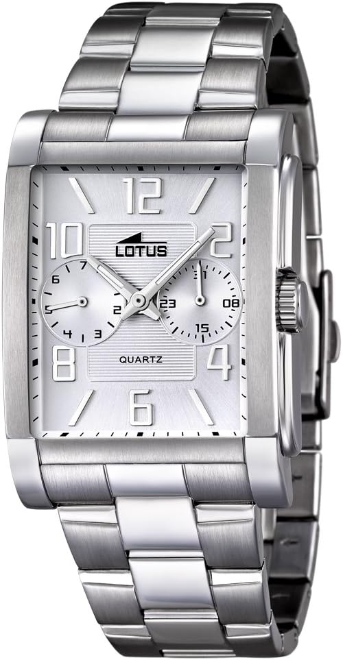 LOTUS Reloj Hombre 18220/1 Special Prices Caja de Acero Inoxidable 316l Gris Plata Correa de Acero Inoxidable 316l Gris Plata