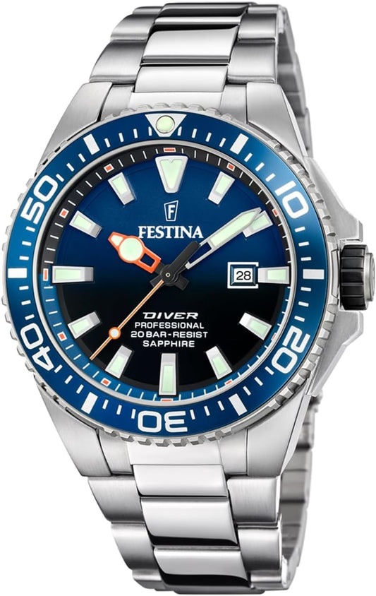 Reloj FESTINA para Hombre F20663/1 The Originals Caja de Acero Inoxidable 316l Plateado Correa de Acero Inoxidable 316l Plateado
