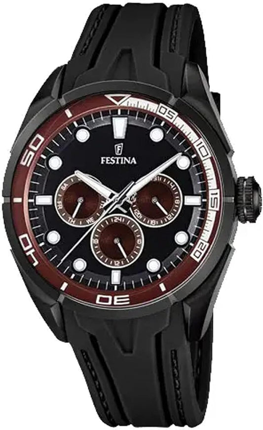 Festina Reloj para Hombre Analógico de Cuarzo con Brazalete de Goma F16610/D
