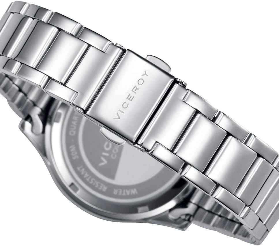 Viceroy 401068-03 - Reloj para Mujer Acero, Esfera Plateada