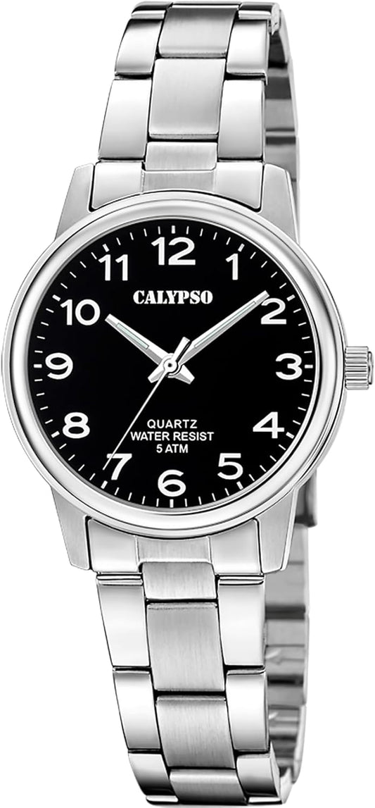 CALYPSO Reloj Mujer K5865/4 Basic Caja de Acero Inoxidable 316l Plateado