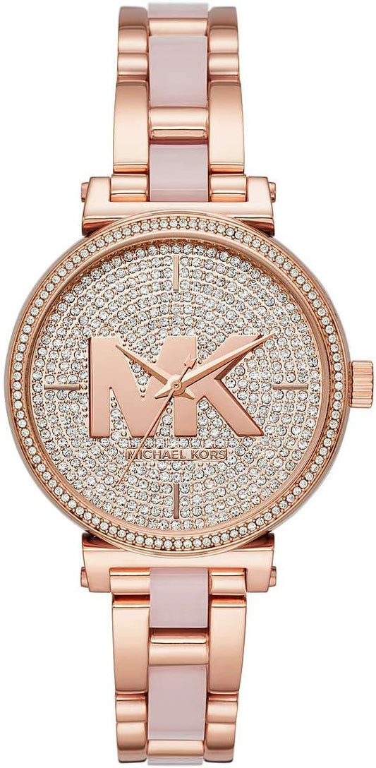 Michael Kors Reloj Sofie para Mujer, Movimiento trifásico de Cuarzo con Correa de Acero Inoxidable