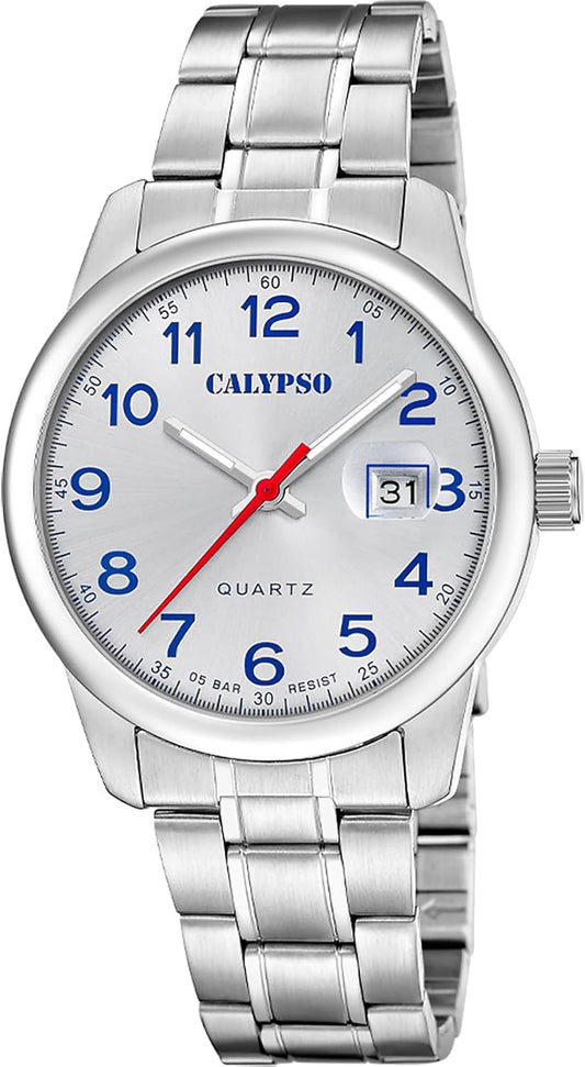CALYPSO Reloj Hombre K5872/2 Basic Caja de Acero Inoxidable 316l Plateado