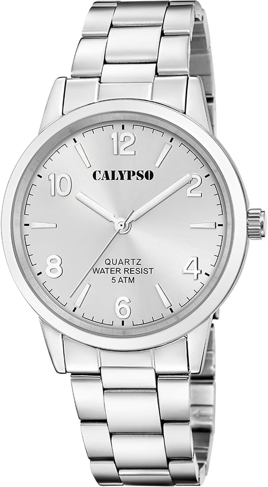 CALYPSO Reloj Hombre K5858/2 Basic Caja de Acero Inoxidable 316l Plateado
