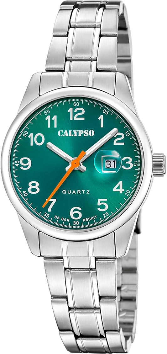 CALYPSO Reloj Mujer K5873/5 Basic Caja de Acero Inoxidable 316l Plateado
