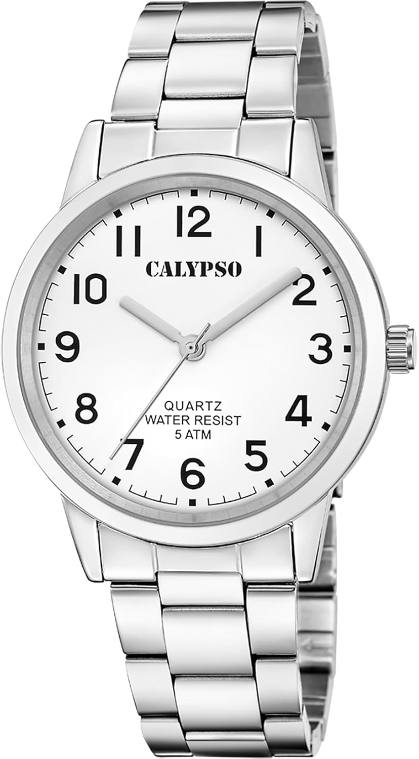 CALYPSO Reloj Hombre K5858/1 Basic Caja de Acero Inoxidable 316l Plateado