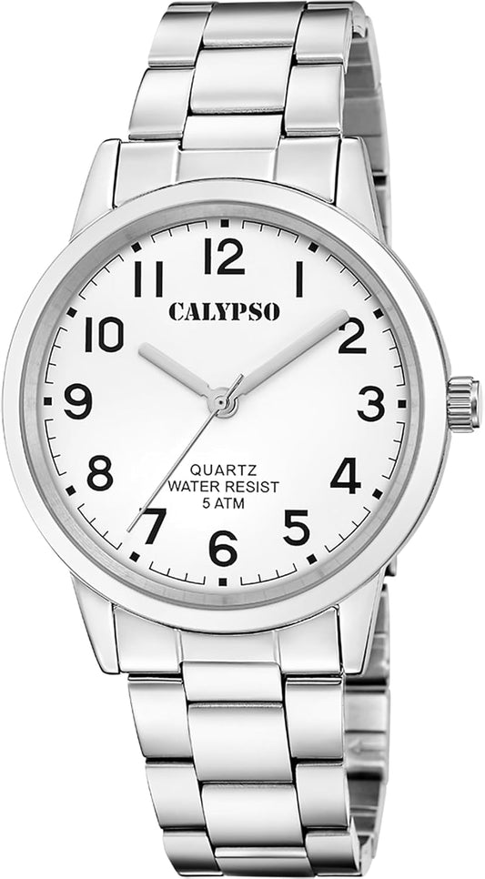 CALYPSO Reloj Hombre K5858/1 Basic Caja de Acero Inoxidable 316l Plateado