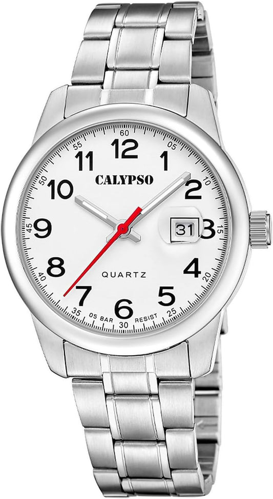 Reloj Calypso para Hombre K5872/1 Basic Caja de Acero Inoxidable 316l Plateado Correa de Acero Inoxidable 316l Plateado