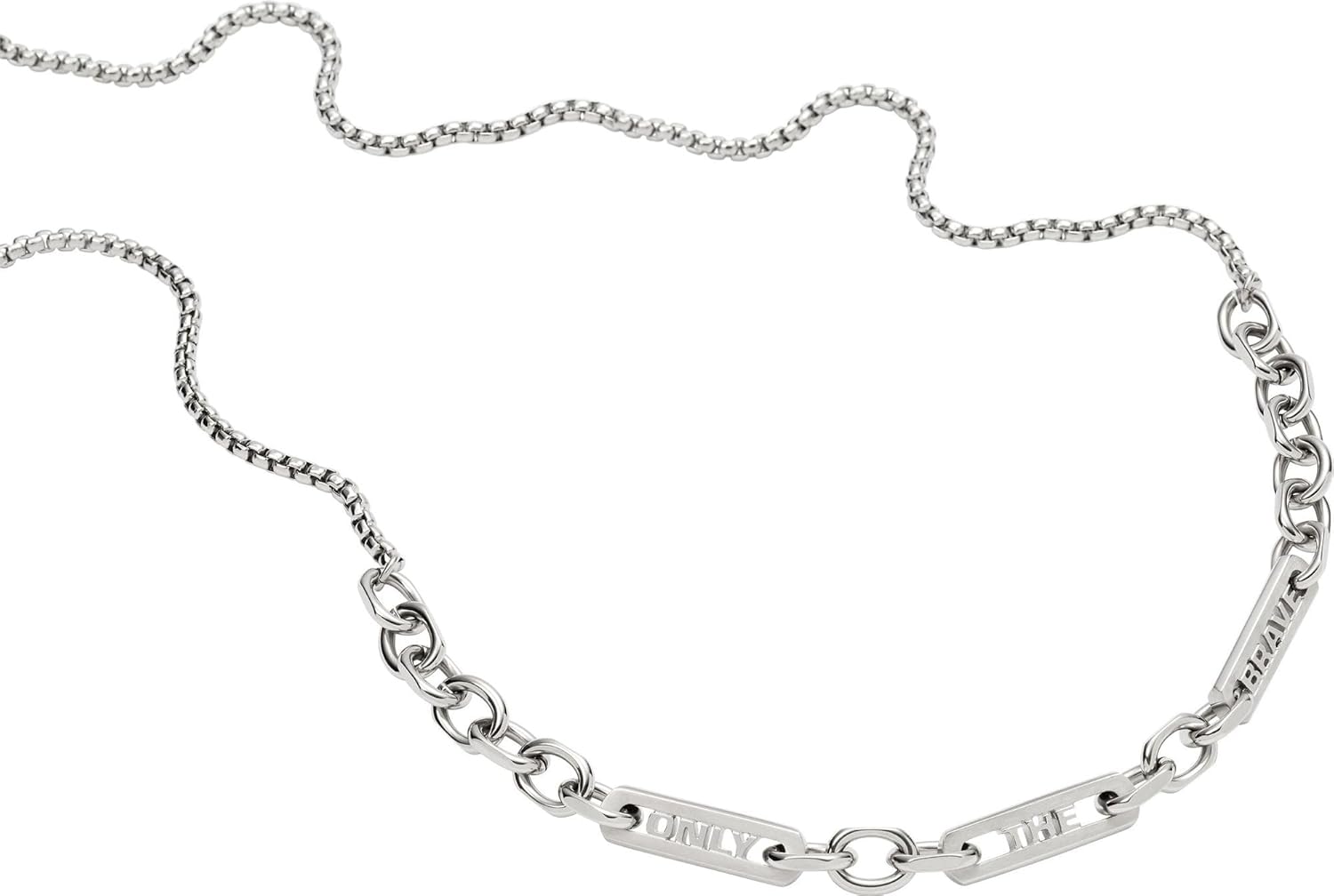 Diesel Collar de cadena para hombre en acero inoxidable con cierre de langosta