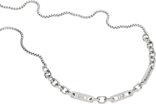 Diesel Collar de cadena para hombre en acero inoxidable con cierre de langosta