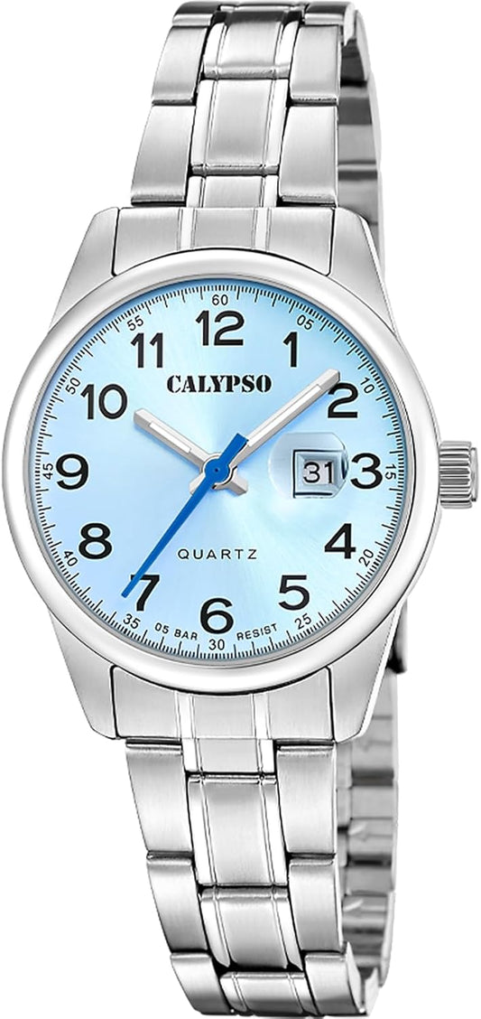 CALYPSO Reloj Mujer K5873/3 Basic Caja de Acero Inoxidable 316l Plateado