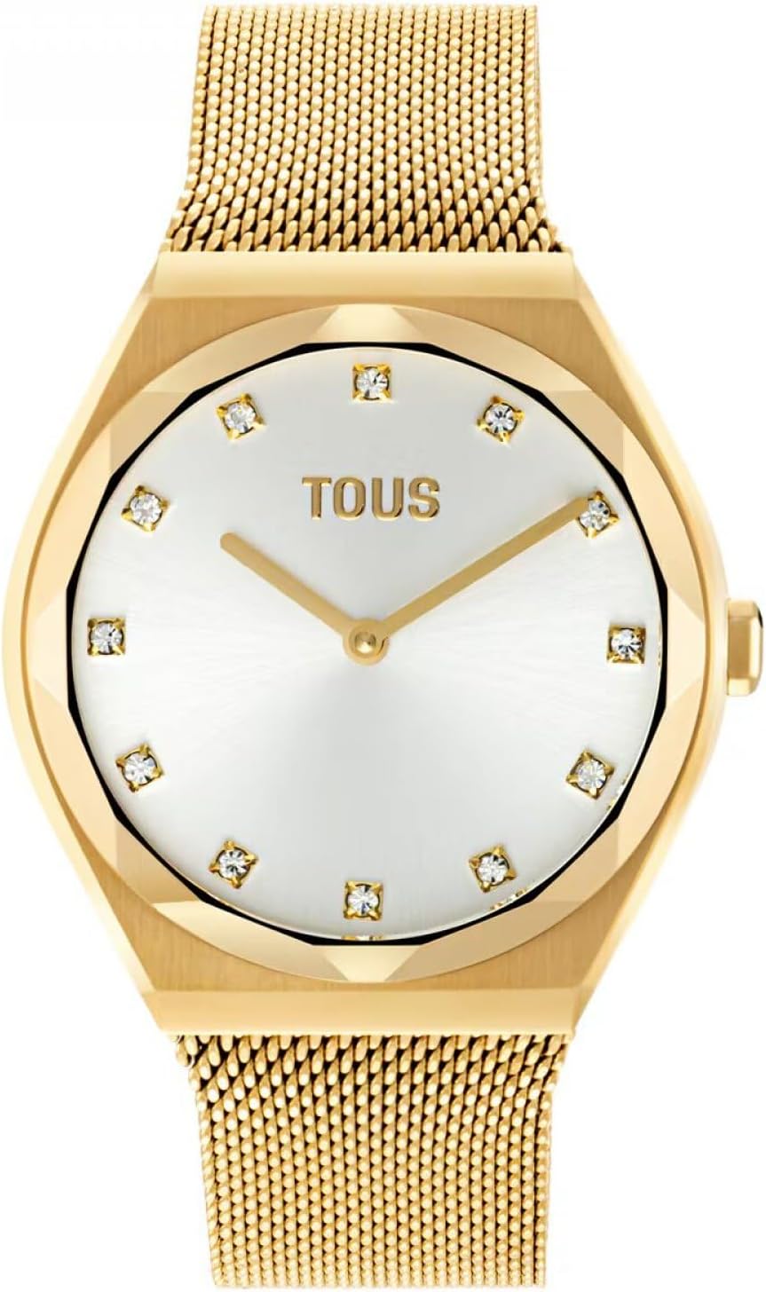 TOUS Reloj analógico con Brazalete de Acero Dorado Karat Round Mesh 3000139800
