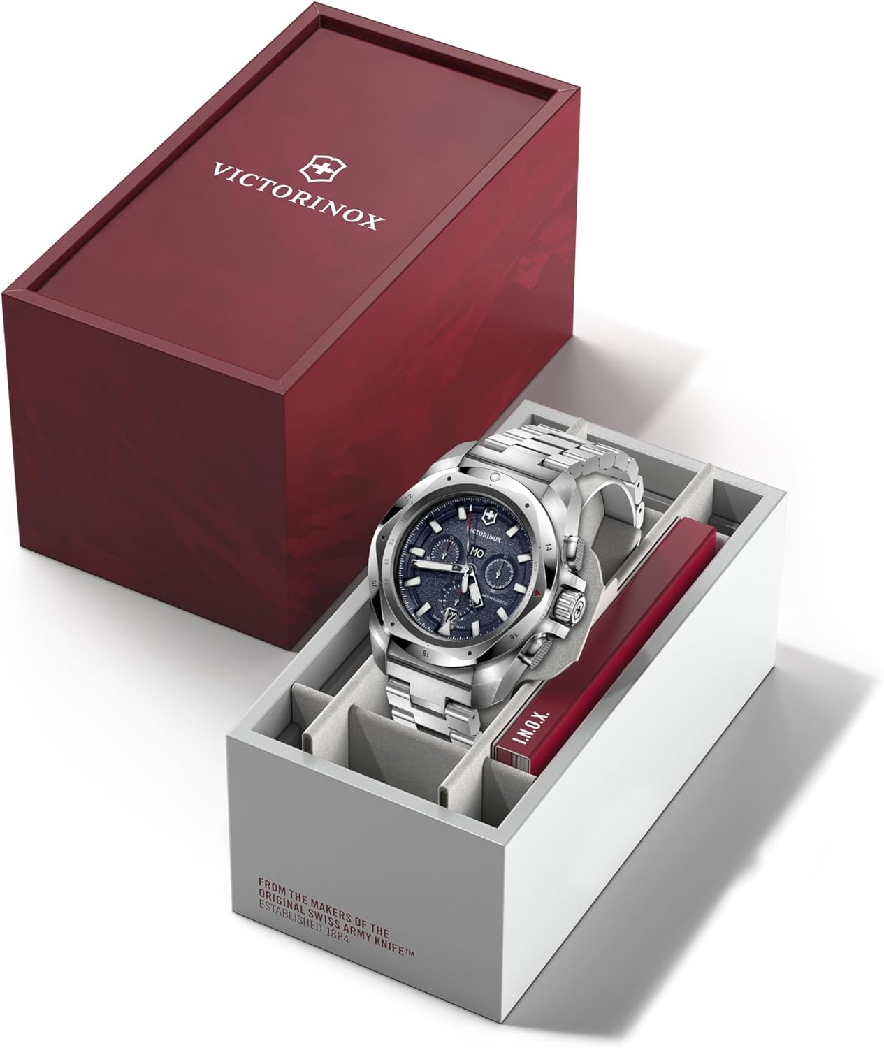 Victorinox I.N.O.X. Chrono Ø 43 mm Reloj de Pulsera de Hombre, Swiss Made, Cuarzo analógico, Sumergible hasta 200 m