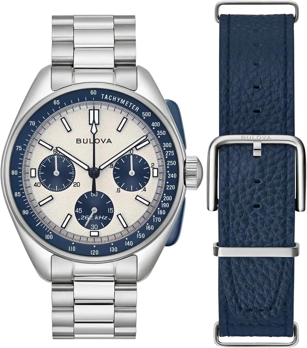 Bulova Reloj analógico de Cuarzo para Hombre con Correa de Acero Inoxidable 98K112, Bicolor., Pulsera