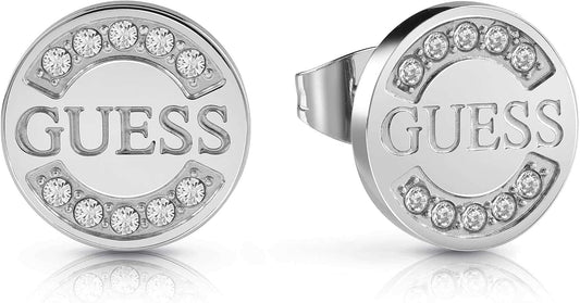 Guess Pendientes de botón Mujer chapado en plata - UBE28028