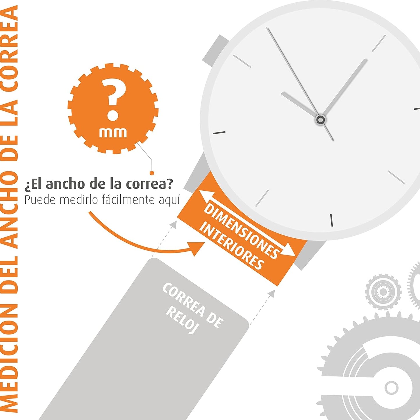 Fossil Correa de Reloj Pulsera 08mm Cuero Marrón - ES-3200 | Lb-es3200