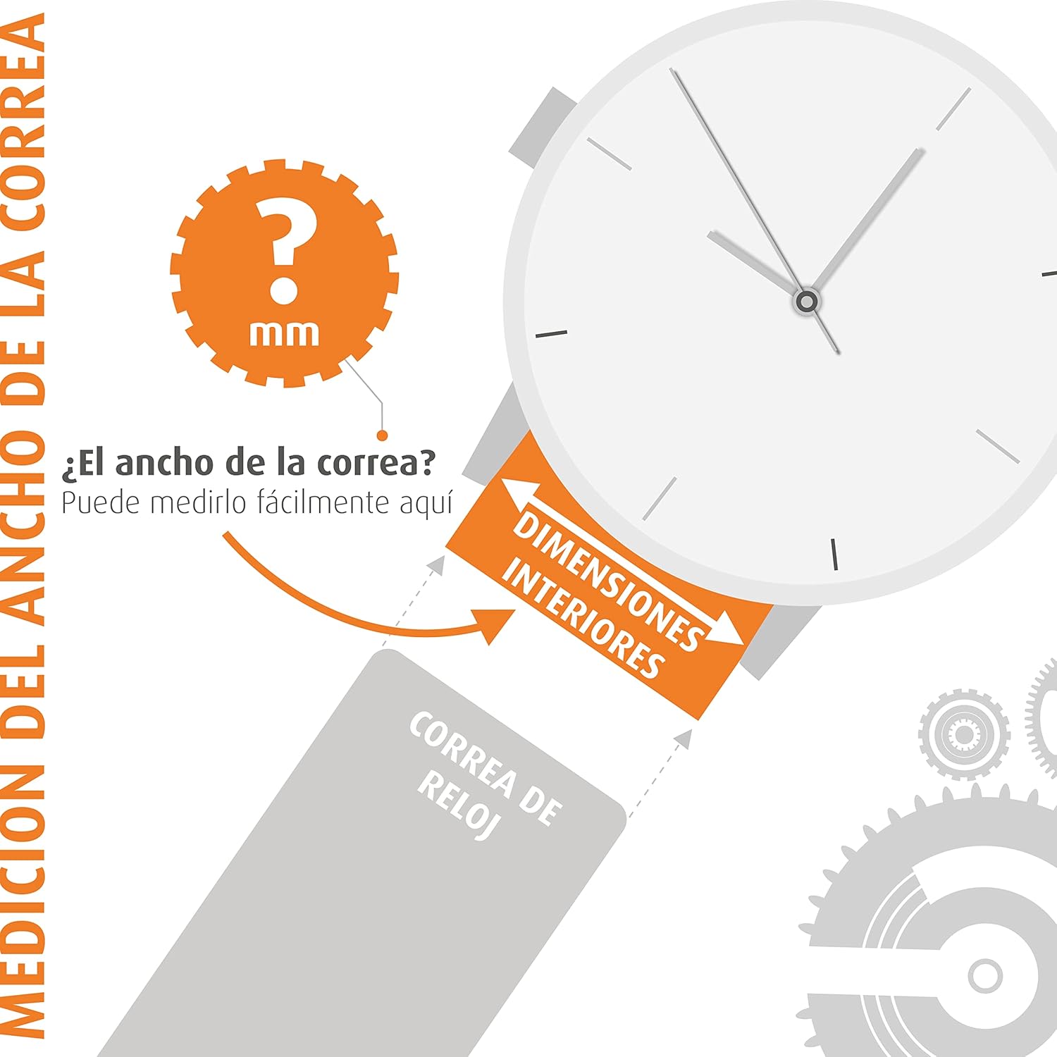 Fossil Correa de Reloj Pulsera 08mm Cuero Marrón - ES-3200 | Lb-es3200