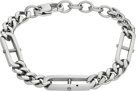 FOSSIL Heritage Pulsera de Acero para Hombre con Cierre de Langosta o Desplegable