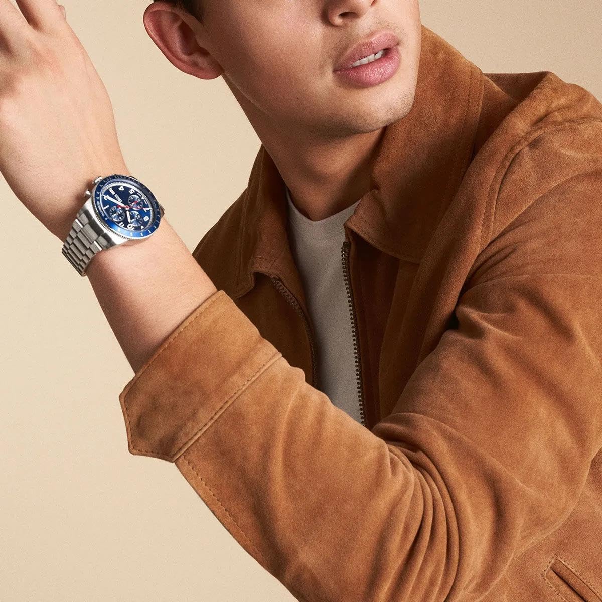 FOSSIL Reloj Analógico para Hombres de Cuarzo con Correa en Acero Inoxidable FS6047