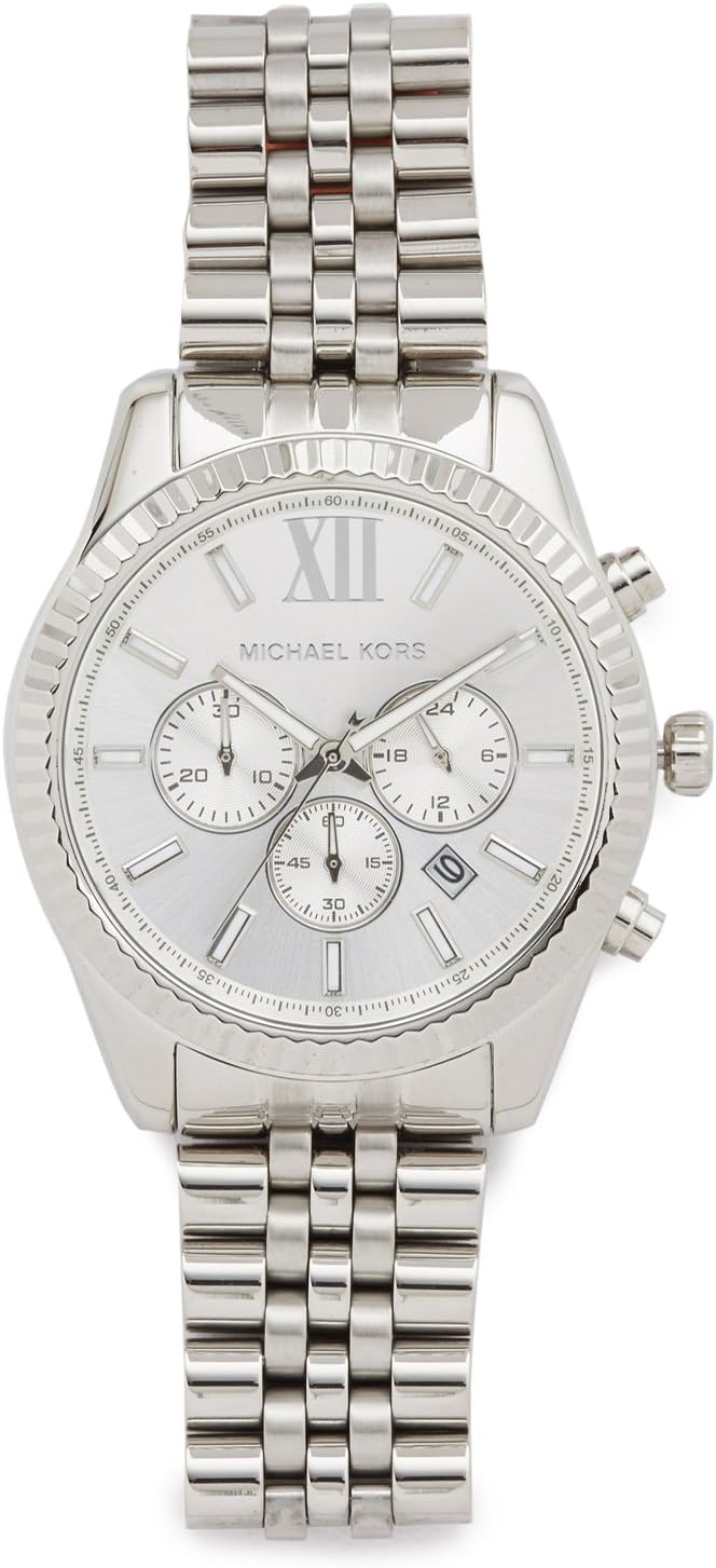 Michael Kors Lexington plateada de los hombres del reloj
