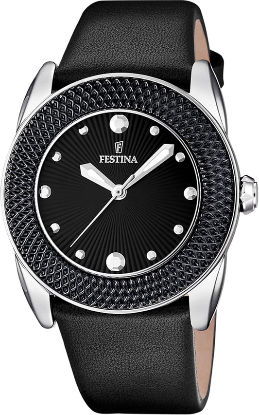 Festina Reloj Mujer F16591/9 Special Prices Caja de Acero Inoxidable 316l Plateado Correa de Caucho