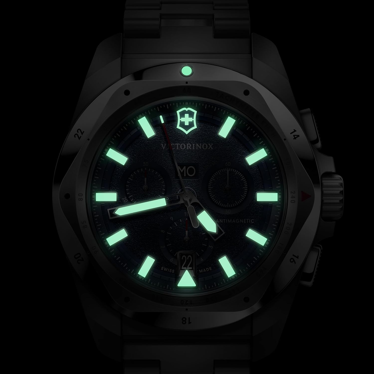 Victorinox I.N.O.X. Chrono Ø 43 mm Reloj de Pulsera de Hombre, Swiss Made, Cuarzo analógico, Sumergible hasta 200 m