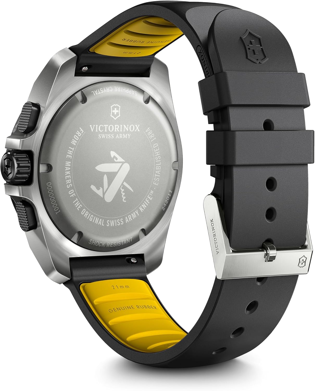 Victorinox I.N.O.X. Chrono - Reloj analógico de Cuarzo para Hombre, Resistente al Agua hasta 200 m, diámetro de la Caja: 43 mm, Correa de 21 mm
