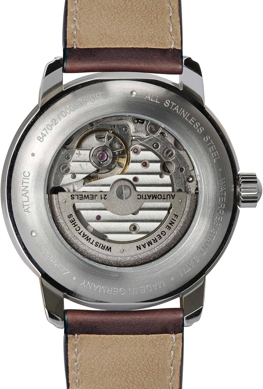 Zeppelin Atlantic Men's Automatic Analog Watch with Cowhide Bracelet 8470-5