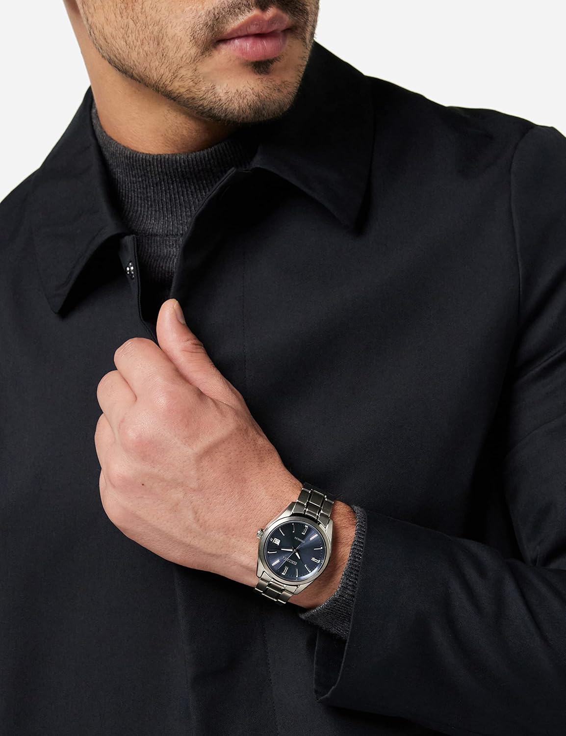 Seiko Reloj Analógico para Hombres de Cuarzo con Correa en Metal