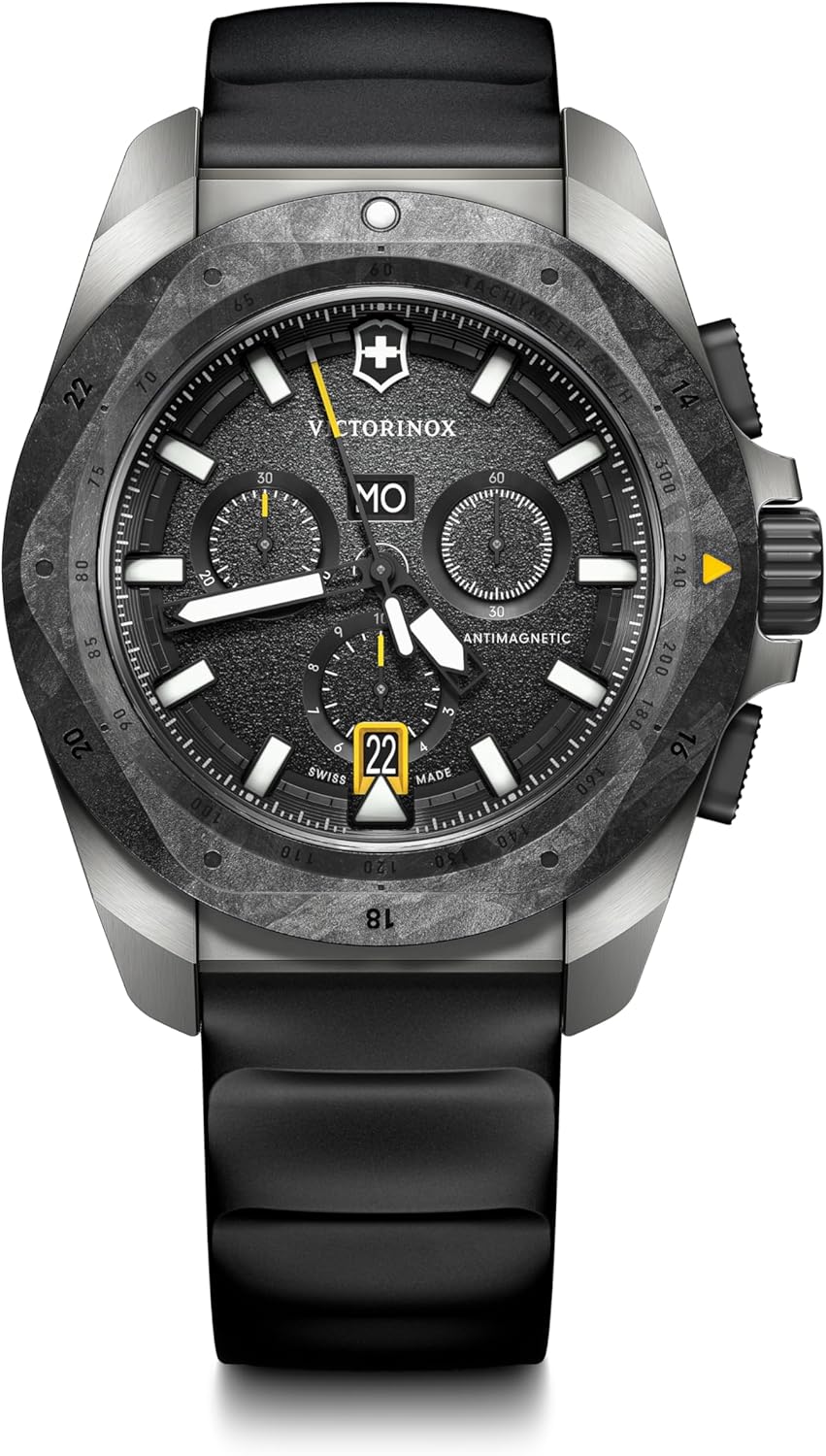 Victorinox I.N.O.X. Chrono - Reloj analógico de Cuarzo para Hombre, Resistente al Agua hasta 200 m, diámetro de la Caja: 43 mm, Correa de 21 mm